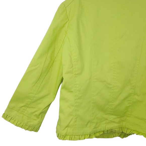 Sandro Button Front Jacket Womens S Lined Celery Green Career Wear Office NEW - Picture 16 of 16